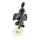 Stainless Steel Pendant – Seated Angel on Pearl-Look Sphere
