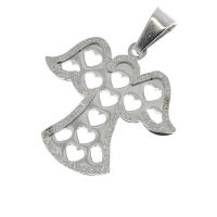 Stainless Steel Pendant - Angel with Heart Dress