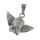 Stainless Steel Pendant – Cherub Head with Outspread Wings