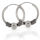 Bali Hoop Earrings “Bella” in 925 Sterling Silver – Bead and Rope Detail (Pair)