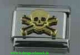 Charms - Totenkopf Gold