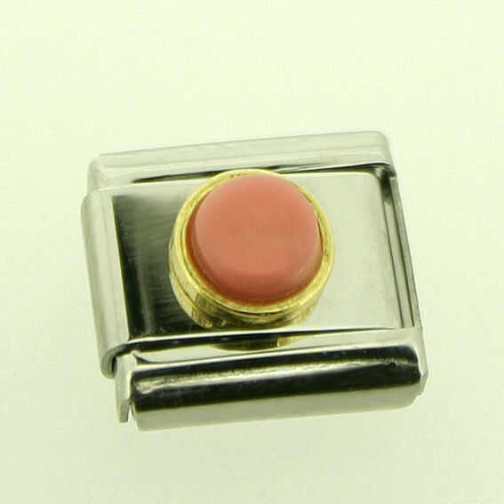 Charms - Echtstein Synthetic Coral light
