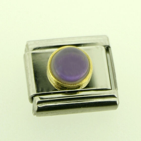 Charms - Echtstein violetter Amethyst