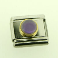 Charms - Echtstein violetter Amethyst