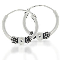 925 Sterling Silver Balicreoles "Leonie" 12 mm