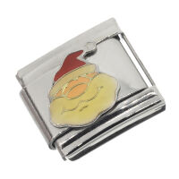 Edelstahl-Charm – Weihnachtsmann mit spitzer...