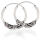 Bali Hoop Earrings in 925 Sterling Silver – Wave Motifs and Grooves, 12 mm (Pair)