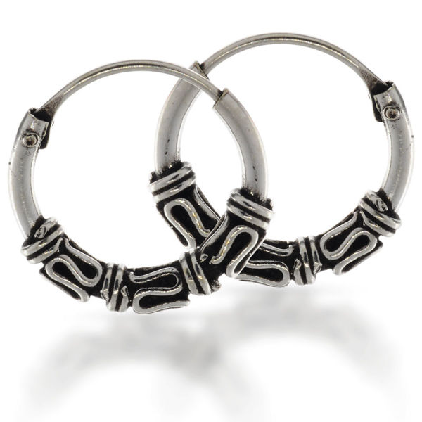 925er Sterlingsilber Balicreole 12 mm
