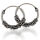 Bali-Creolen aus 925er Silber – Wellenornamente und Rillen, 12 mm, Modell 2935 (Paar)