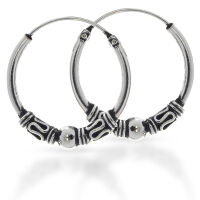Bali Hoop Earrings “Bemir” in 925 Sterling...