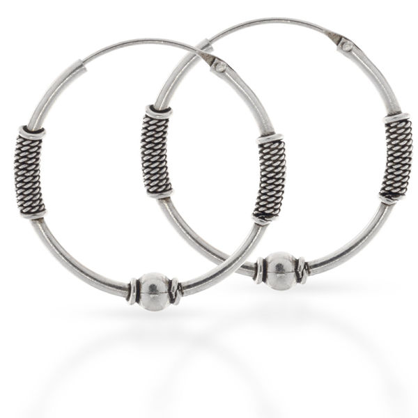 925 Silver Earrings - Bali Creoles "Bulma"