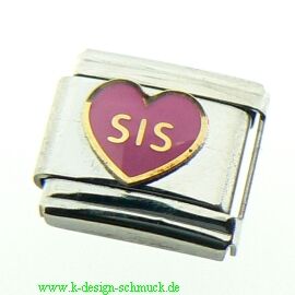 Charms - Herz " Sis"