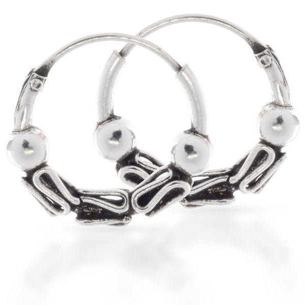 925er Sterlingsilber Balicreole 12 mm