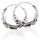 Bali-Creolen aus 925er Silber – Kugel und längliche Ornamente, 12 mm (Paar)
