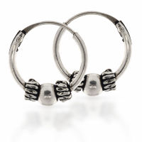 925 Silver Earrings - Bali Creoles "Tunga"