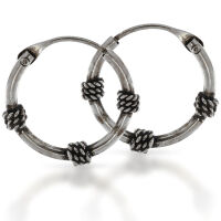 Bali-Creolen „Chaos“ aus 925er Silber –...