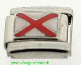 Charms - Flagge St. Patrick Kreuz