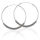 Bali-Creolen aus 925er Silber – fein gerillter Bogen, 33 mm (Paar)