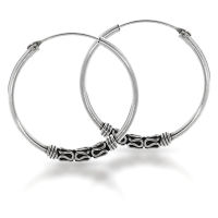 925 Sterling Silber Balicreole 29 mm