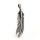 Edelstahlanhänger - Feder ca. 68 x 15 x 10 mm/ 15 g