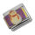 Stainless Steel Charm Link – Snowman on Sparkling Background