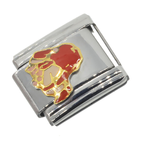 Stainless Steel Charm Link – Santa with Large Red Sack