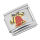 Stainless Steel Charm Link – Red Bell with Dark Bow