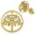 Edelstahlohrstecker Lebensbaum PVD-Gold