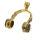 Edelstahlanhänger - Kopfhörer PVD-Gold groß
