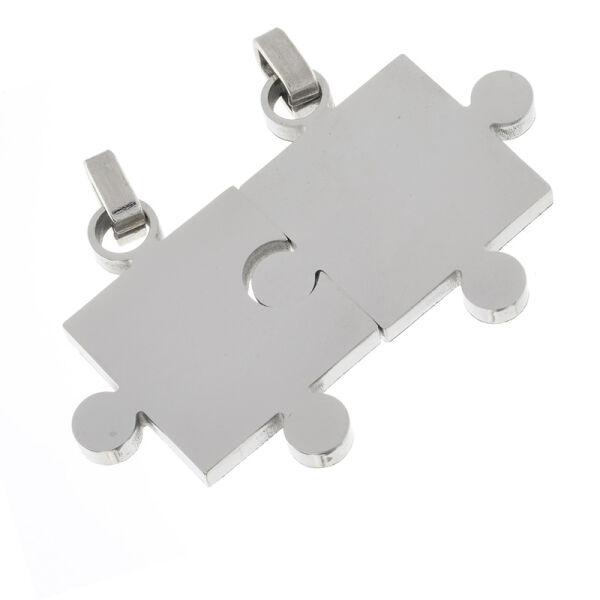 Stainless Steel Pendant – Puzzle Partner Pendants, Large
