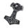 Stainless steel pendant - Thors hammer with iron cross "Valsol" 50 mm