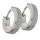 Stainless steel earrings - hinged hoop earrings with diamond finish