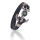 Lederarmband Schwarz - Anker aus Edelstahl mit Kompass