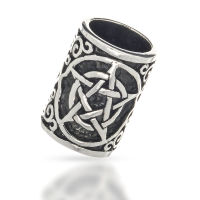 925 Sterling silver beard bead - Celtic pentagram