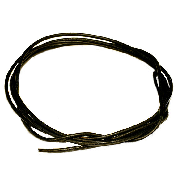Lederband aus Rindsleder - Schwarz 3 mm