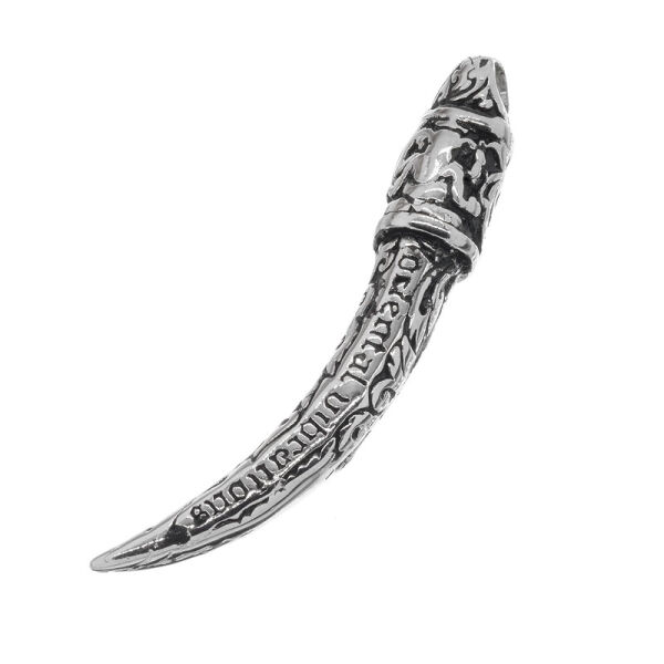 Stainless steel pendant – Decorated tooth shape