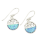 925 Sterling Silver Earrings - Sea View with Synthetic Opal Blue