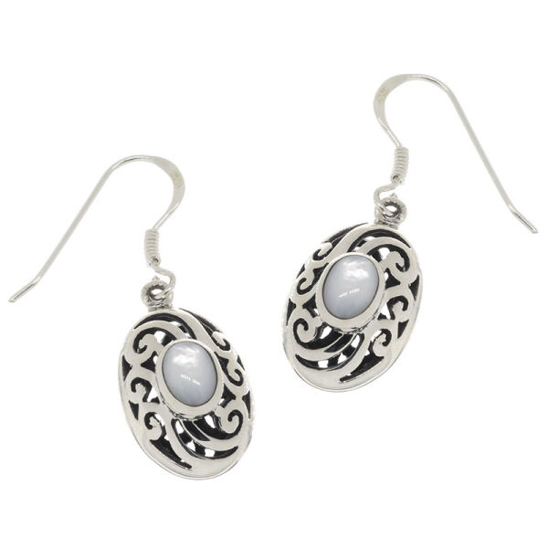 925 Sterling Silber Ohrringe mit Perlmutt