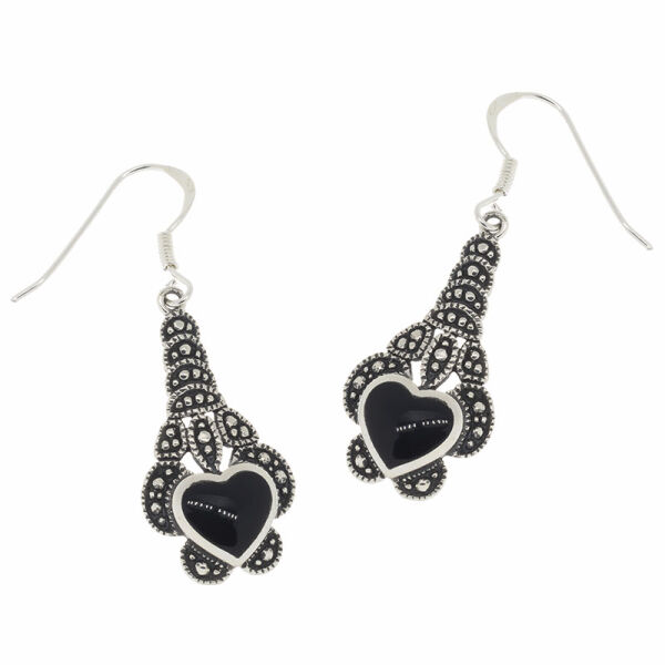 925 Sterling Silber Ohrringe mit Onyx