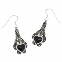 925 Sterling Silber Ohrringe mit Onyx