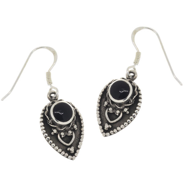 925 Sterling Silber Ohrringe mit Onyx