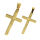Partner stainless steel pendant- crosses PVD gold