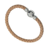 Lederarmband mit Edelstahlmagnetverschluß 1 - Braun