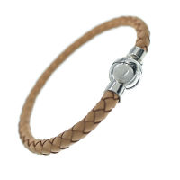Lederarmband mit Edelstahlmagnetverschluß 1 - Braun