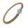 Lederarmband mit Edelstahlmagnetverschluß 1 - Braun