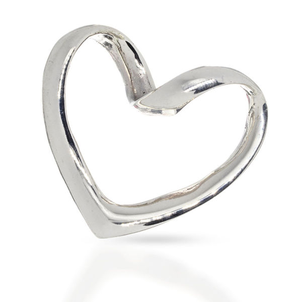925 Sterling silver pendant - swinging heart