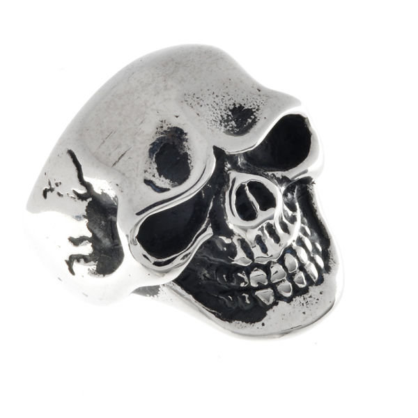 Edelstahlring/Totenkopf