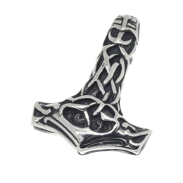 Stainless Steel Pendant - Thors Hammer ‘Inga’ - Polished