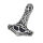 Stainless Steel Pendant – Inga Thor’s Hammer with Curved Outline