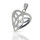 925 Sterling Silberanhänger - Herz mit keltischen Knoten